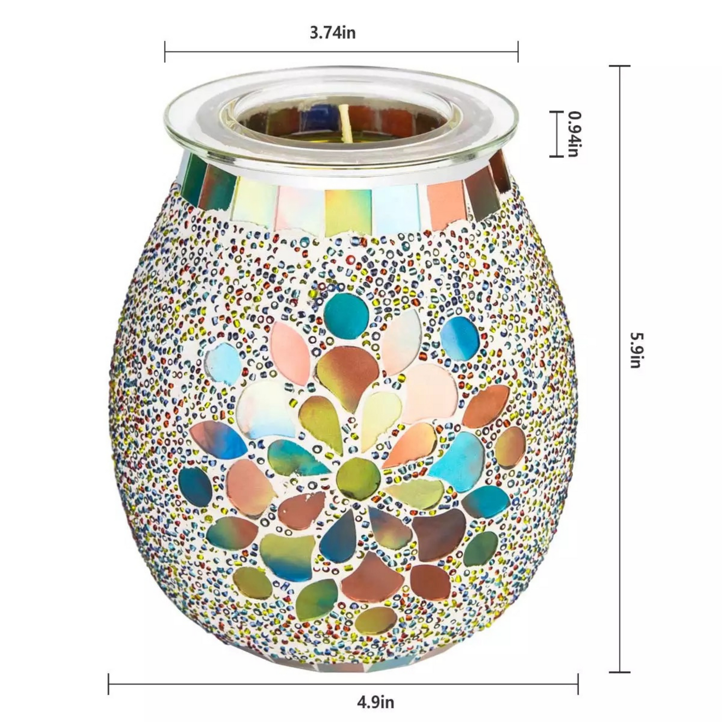 Electric Warmer -Mosaic Flower Style