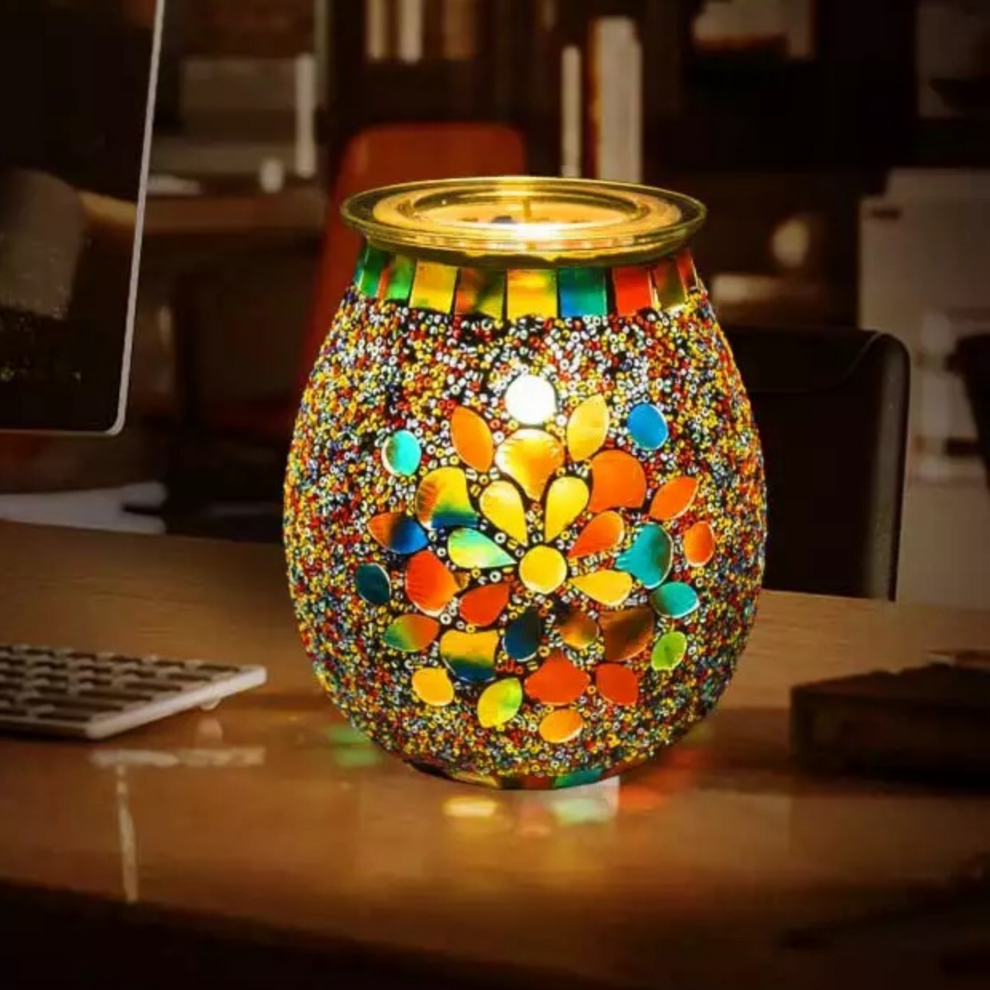 Electric Warmer -Mosaic Flower Style